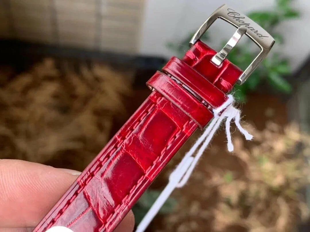 Happy Sport 36mm SS OXF 1:1 Best Edition Pink Dial Diamonds RG Bezel on Red Leather Strap A2892 Happy Sport 36mm SS OXF 1:1 Best Edition Pink Dial Diamonds RG Bezel on Red Leather Strap A2892