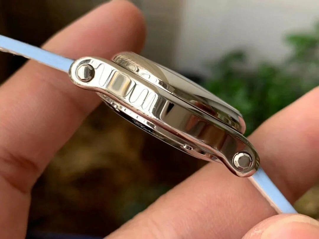Happy Sport Automatic SS 30mm YF 1:1 Best Edition White Dial on Light Blue Leather Starp A2892 Happy Sport Automatic SS 30mm YF 1:1 Best Edition White Dial on Light Blue Leather Starp A2892