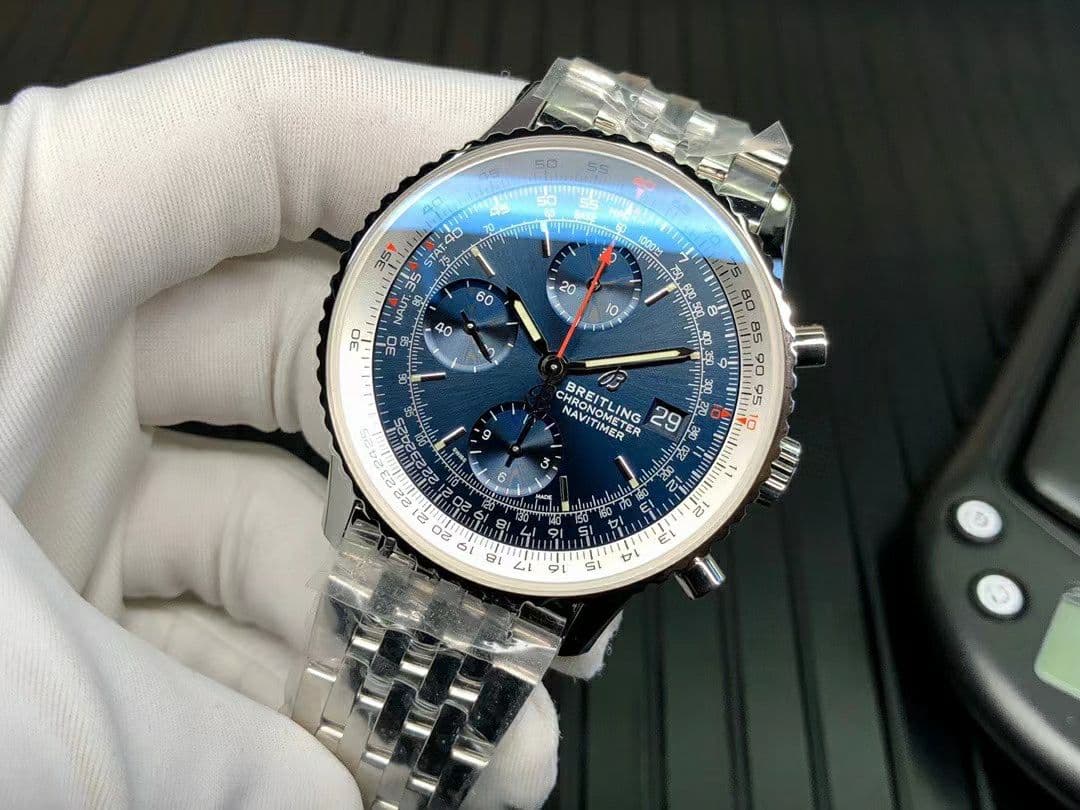 Breitling Navitimer Chronograph 41 SS/SS Blue KOR 7750 Breitling Navitimer Chronograph 41 SS/SS Blue KOR 7750
