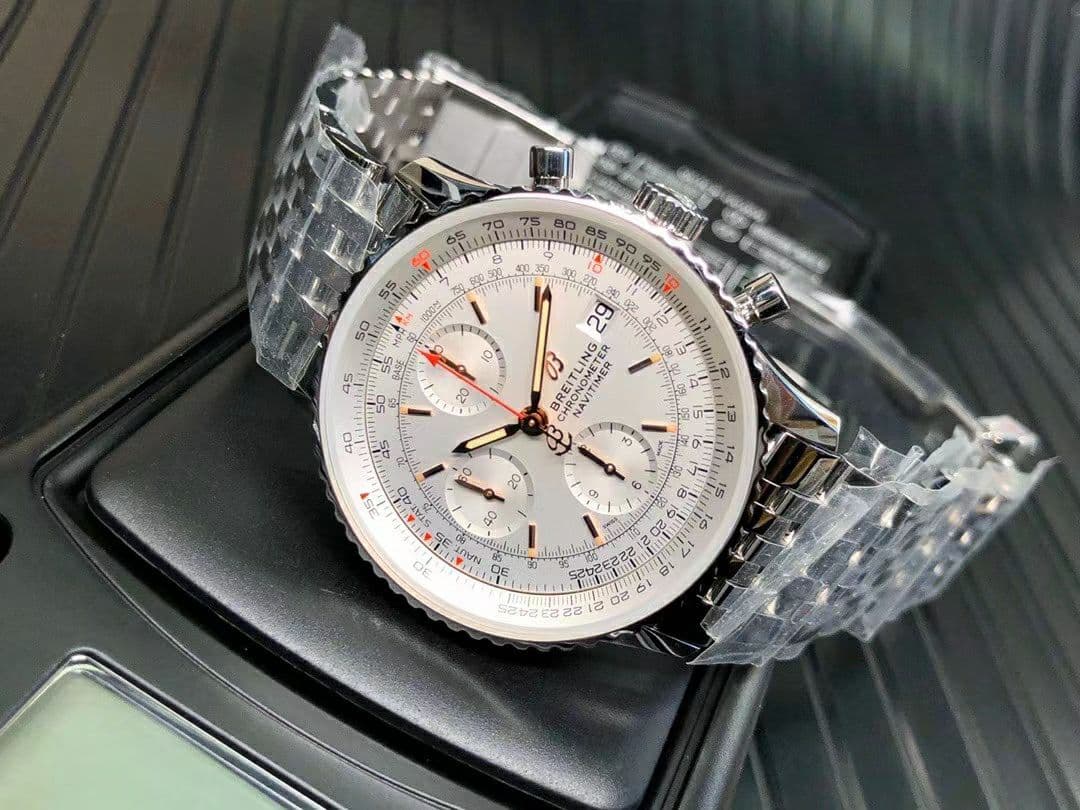 Navitimer Chronograph 1 SS 41mm TF 1:1 Best Edition White Dial on SS Bracelet 7750 Navitimer Chronograph 1 SS 41mm TF 1:1 Best Edition White Dial on SS Bracelet 7750