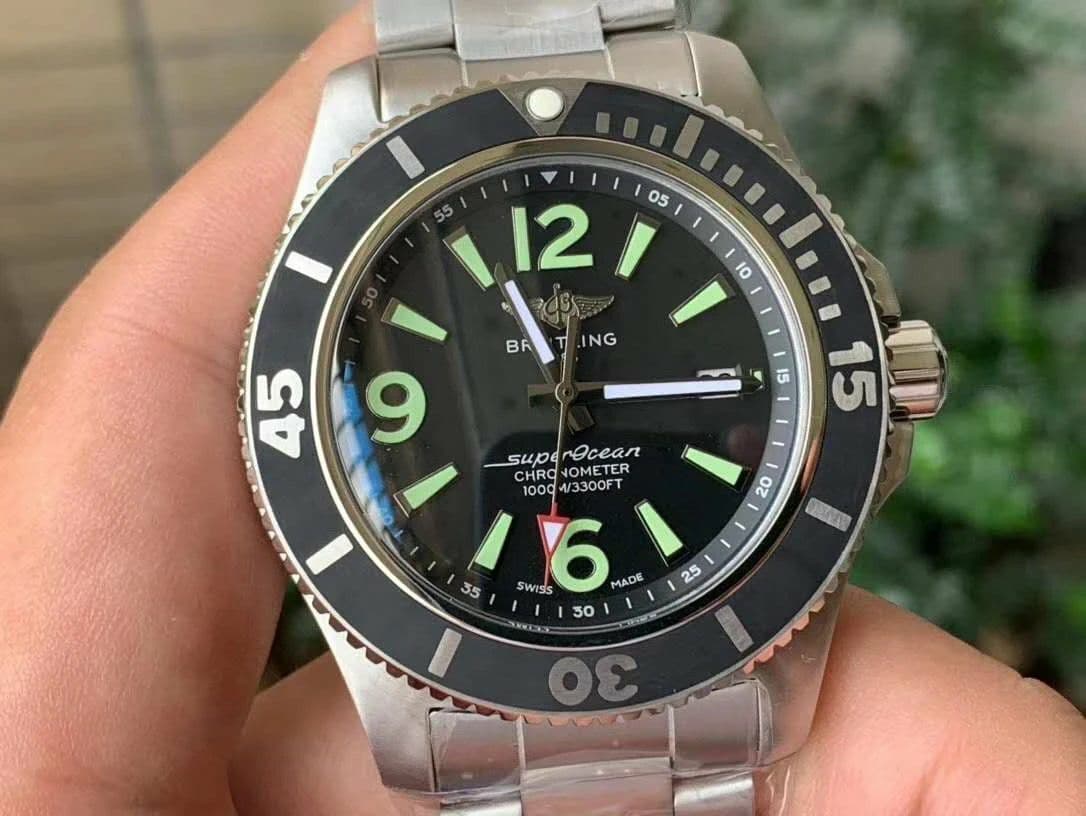 Superocean Automatic 44 TF 1:1 Best Edition Black Dial Black Bezel on SS Bracelet A2824 Superocean Automatic 44 TF 1:1 Best Edition Black Dial Black Bezel on SS Bracelet A2824