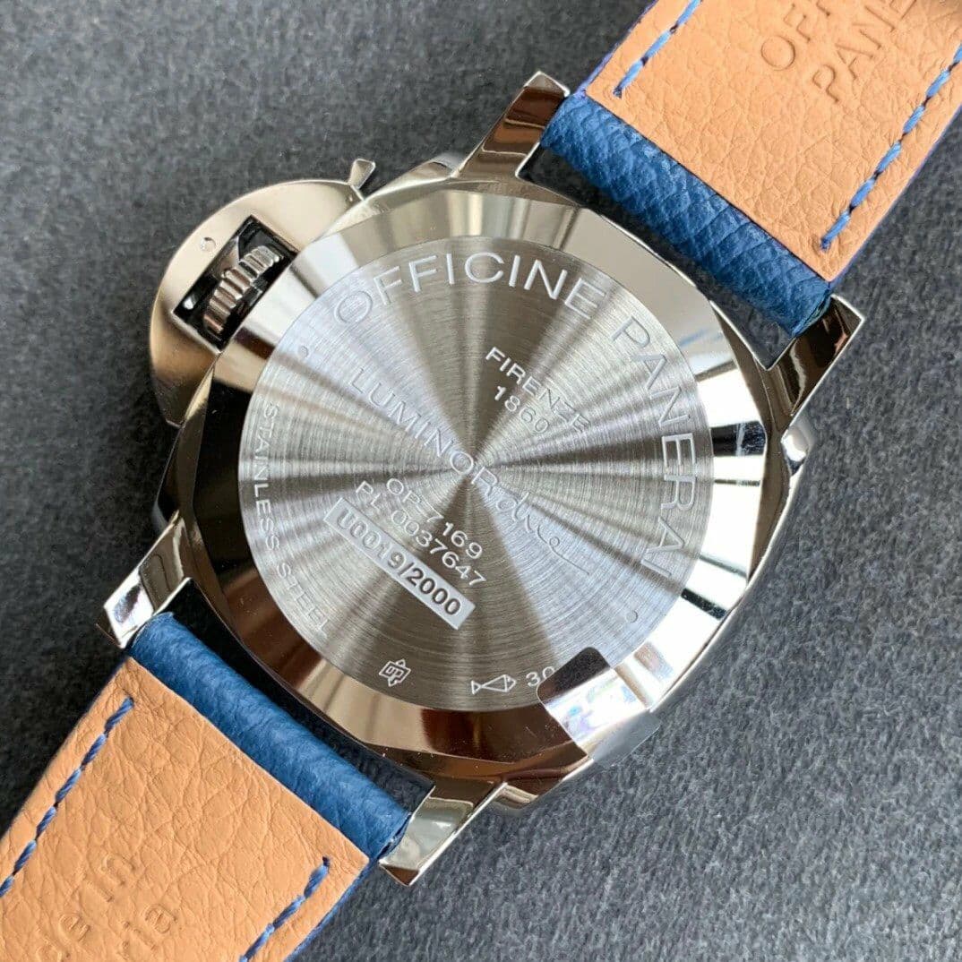 PAM906 Luminor Due VSF Best Edition White Dial on Blue Leather Strap AXXXIV