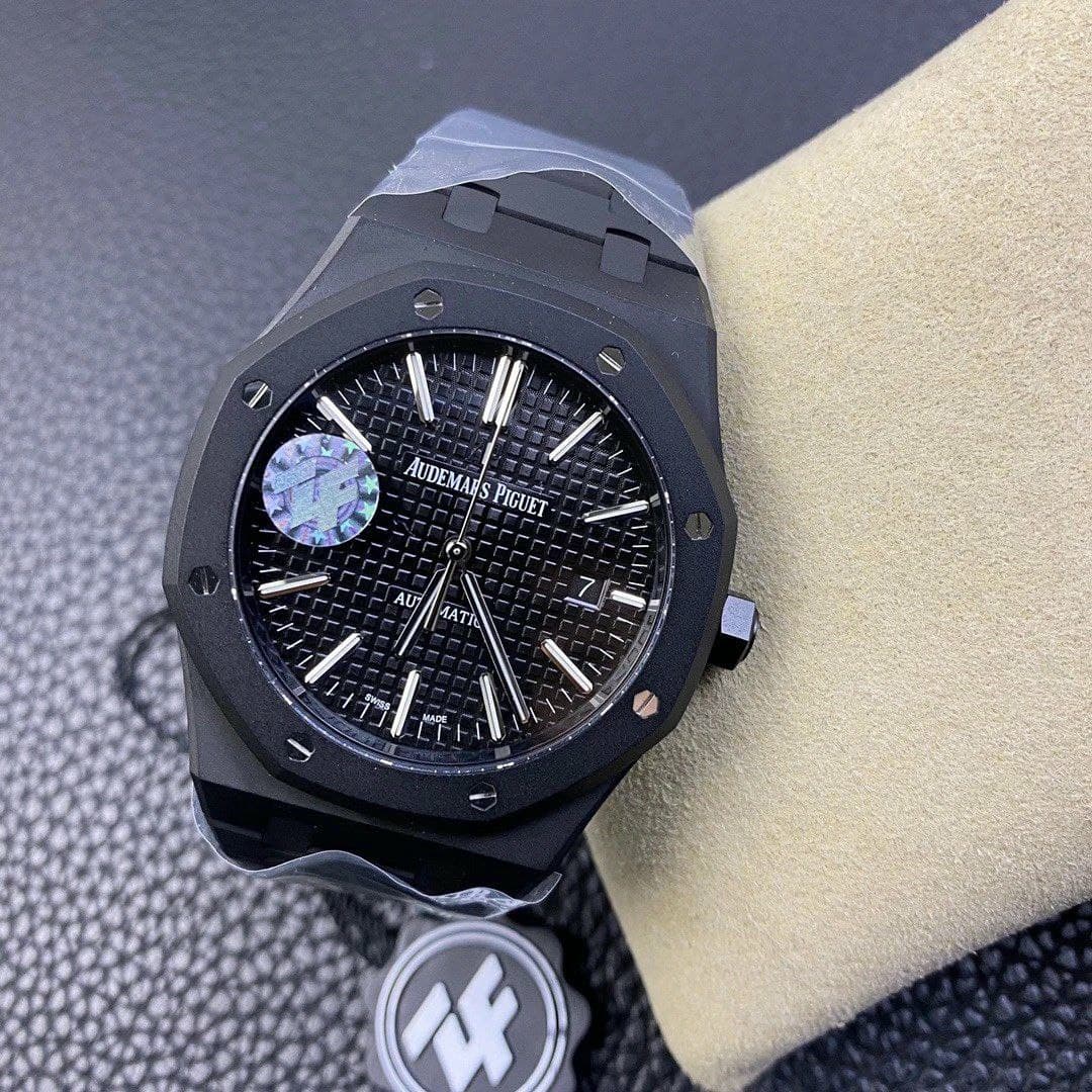 Royal Oak 41mm 15400 DLC ZF 1:1 Best Edition Black Textured Dial on DLC Bracelet A3120 Royal Oak 41mm 15400 DLC ZF 1:1 Best Edition Black Textured Dial on DLC Bracelet A3120