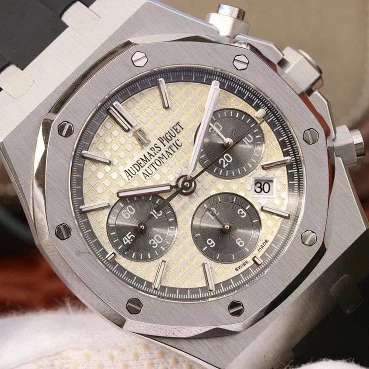 AP0608B - Royal Oak Chronograph 1:1 Best Edition 26331ST SS/RU Wht/Blk