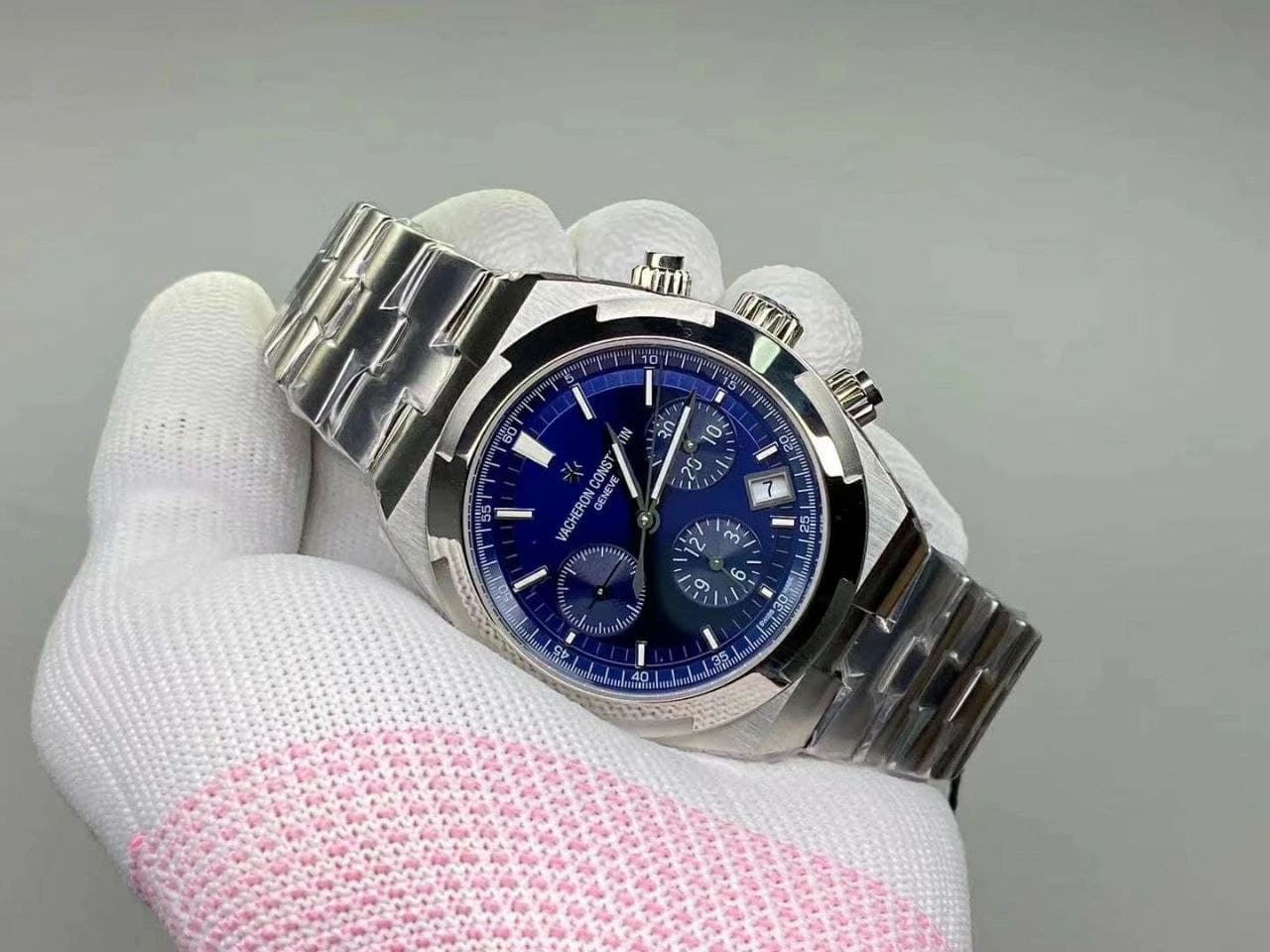 Vacheron Constantin Overseas Chronograph SS/SS Blue