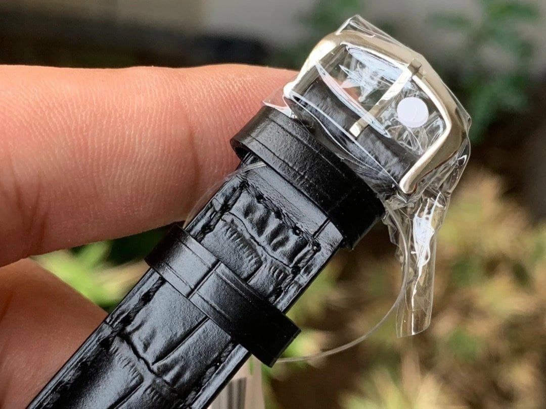 Santos 27.5mm SS/RG XF 1:1 Best Edition Silver Dial on Black Croco Strap Ronda Quartz Santos 27.5mm SS/RG XF 1:1 Best Edition Silver Dial on Black Croco Strap Ronda Quartz