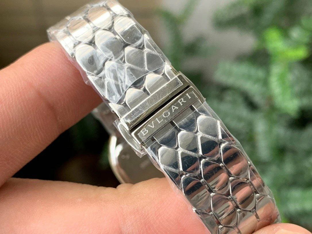 SERPENTI SEDUTTORI WATCH SS BVF 1:1 BEST EDITION WHITE DIAL DIAMONDS BEZEL ON SS BRACELET ETA QUARTZ