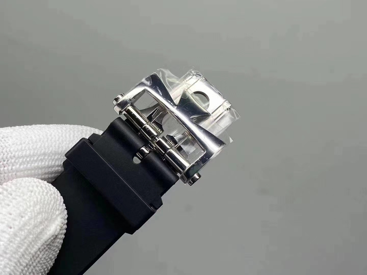 OVERSEAS SS 1:1 BEST EDITION BLACK TEXTURED DIAL ON BLACK RUBBER STRAP