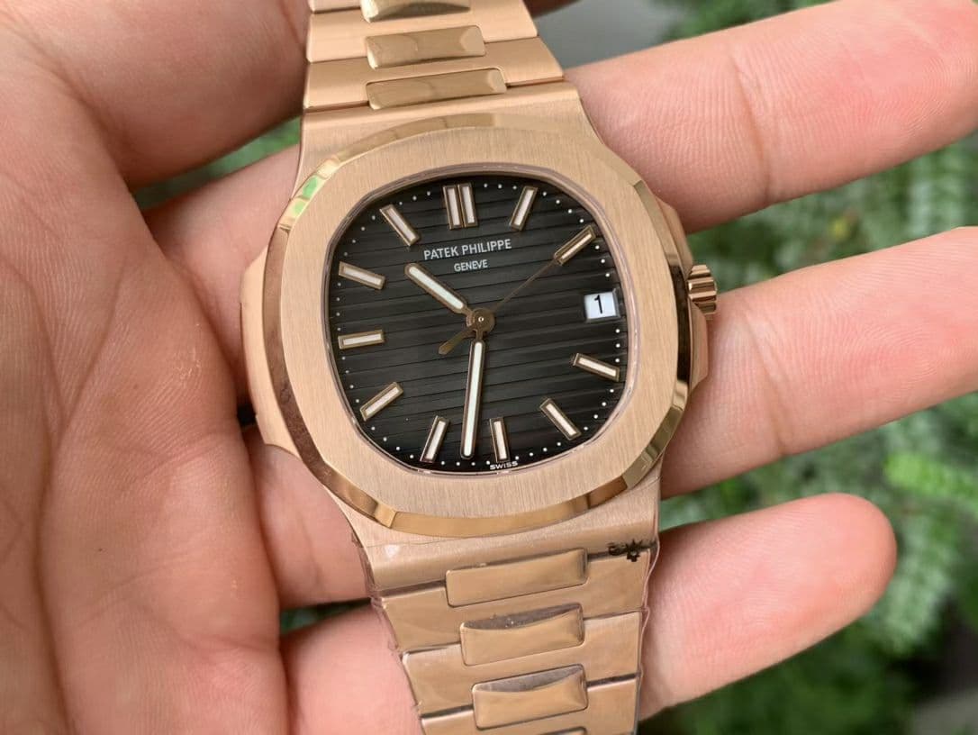 Nautilus 5711/1R PPF 1:1 Best Edition Grey Textured Dial on RG Bracelet 324CS