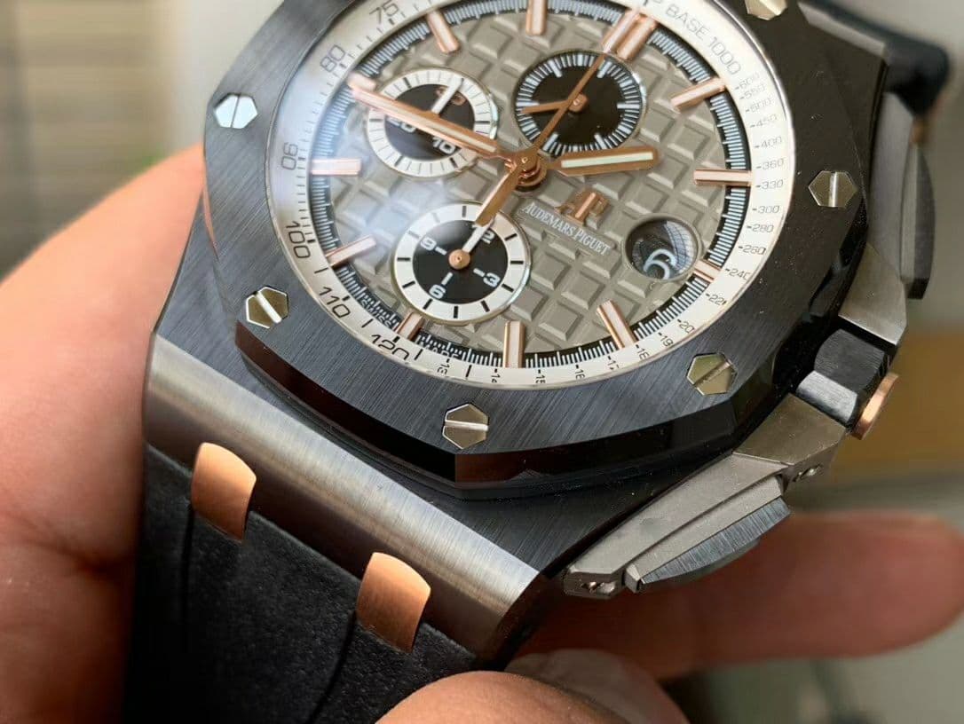 Royal Oak Offshore 44mm Black Ceramic Germany Edition JF 1:1 Best Edition on Rubber Strap A3126 V2