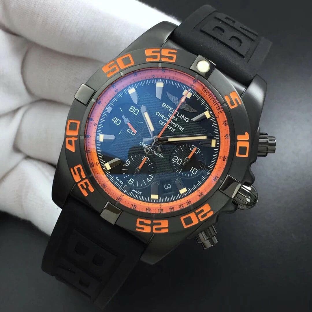 Avenger II Seawolf Chronograph PVD Titanium OXF Best Edition Black Dial on Black Nylon Strap A7750