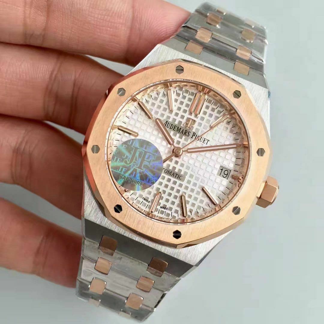 Royal Oak 15400 RG/SS White OMF 1:1 MY9015 Mod 3120