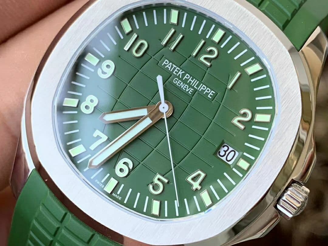 Aquanaut 5167A Singapore Edition SS ZF 1:1 Best Edition Green Second Hand on Green Rubber Strap 324CS (Copy)