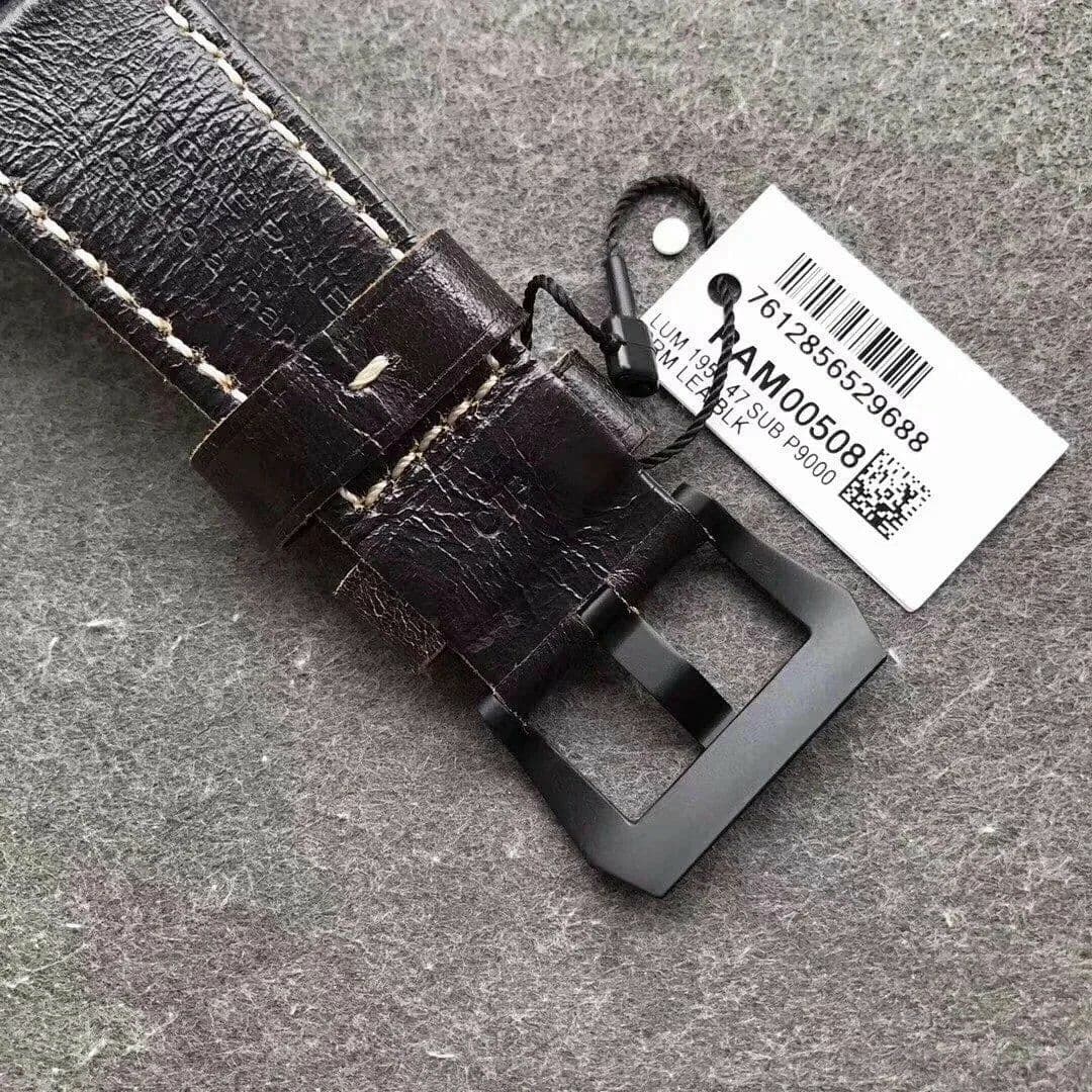 PAM968 VSF 1:1 Best Edition Black Ceramic Bezel and Dial on Black Calfskin Strap P.9010 Clone