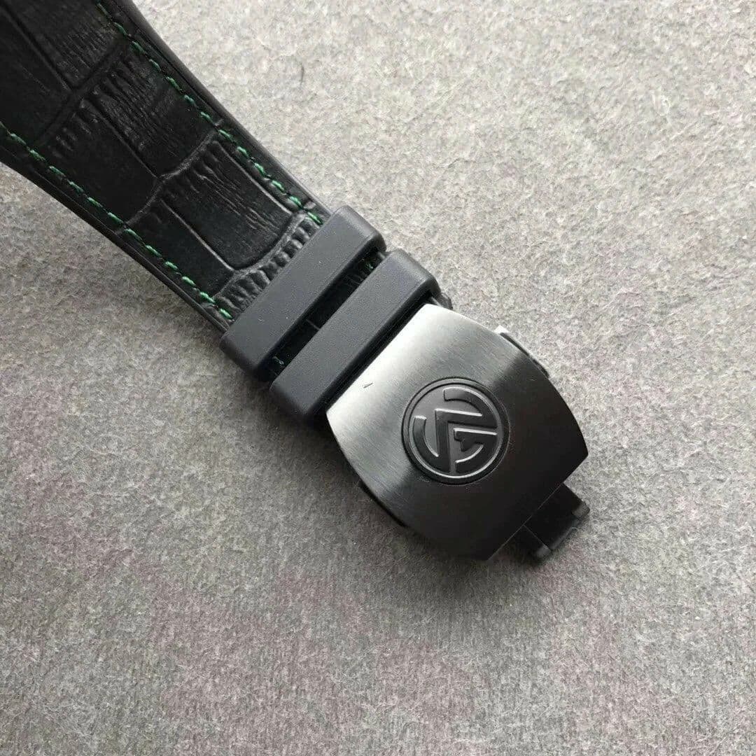 Vanguard Automatic Carbon Black/Green Carbon Dial on Black Nylon/Rubber Strap NH35A