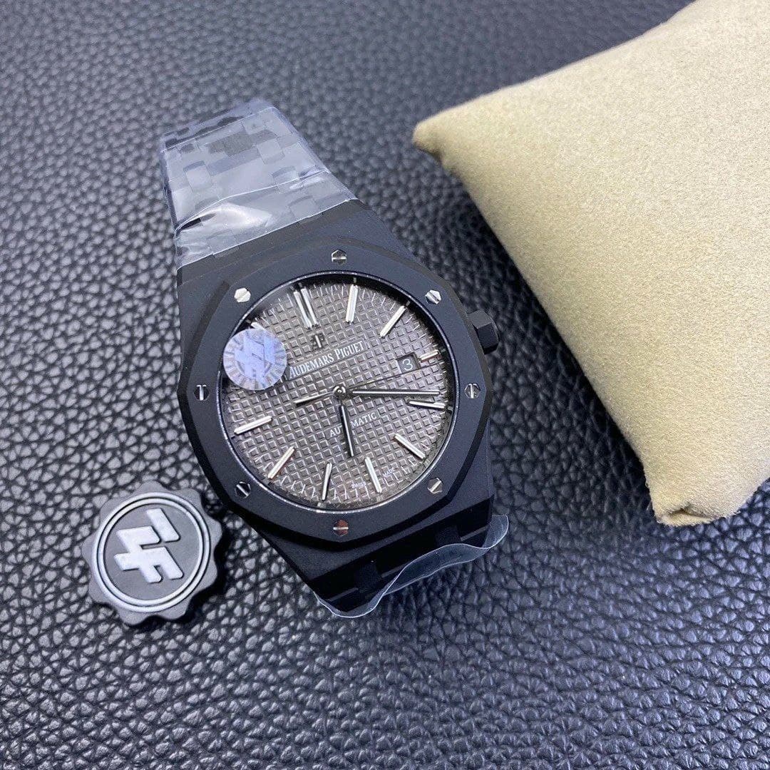 Royal Oak 41mm 15400 DLC ZF 1:1 Best Edition Gray Textured Dial on DLC Bracelet A3120