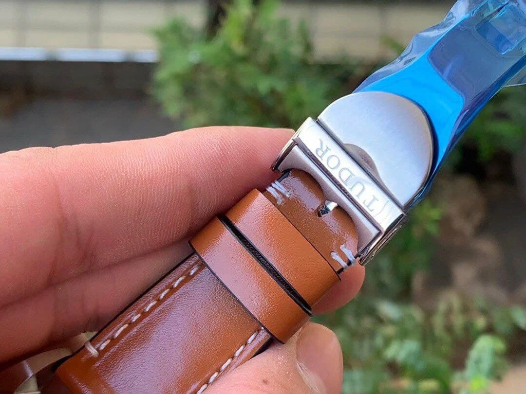 Black Bay 41 LF 1:1 Best Edition Blue Dial on Brown Leather Strap A2824