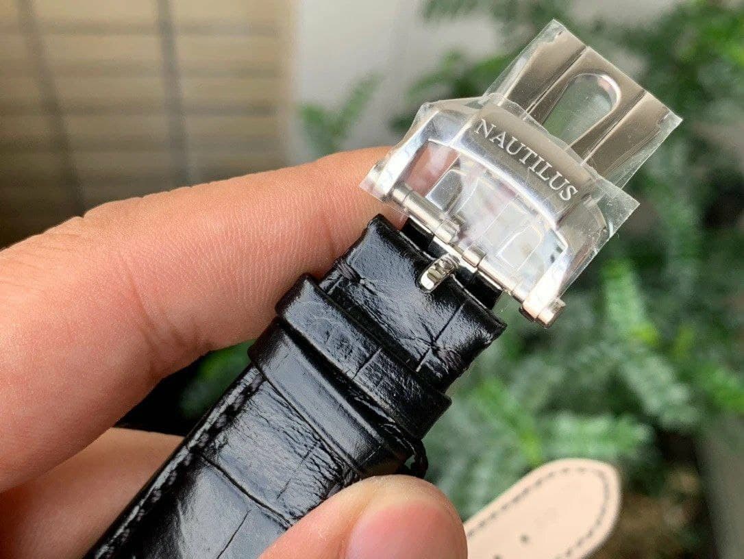 Nautilus 5711/1A PPF 1:1 Best Edition White Textured Dial on Black Leather Strap 324CS V4