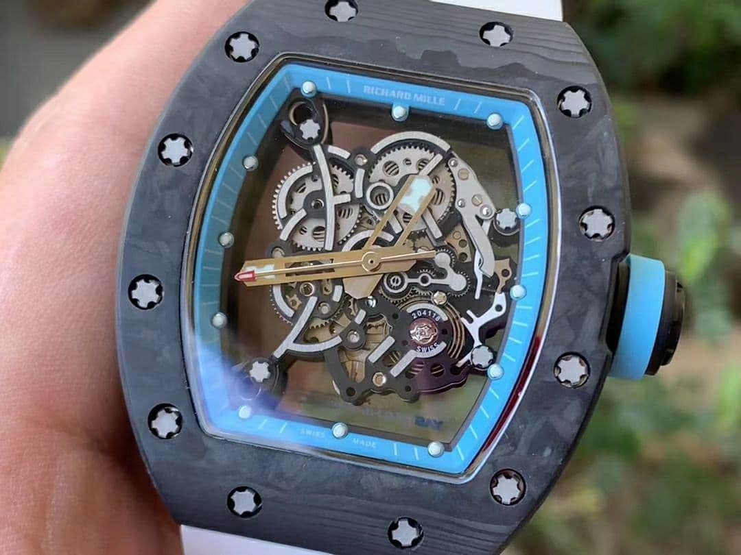 RM055 NTPT KVF Best Edition Skeleton Dial Gold on White Rubber Strap MIYOTA8215 V3 RM055 NTPT KVF Best Edition Skeleton Dial Gold on White Rubber Strap MIYOTA8215 V3