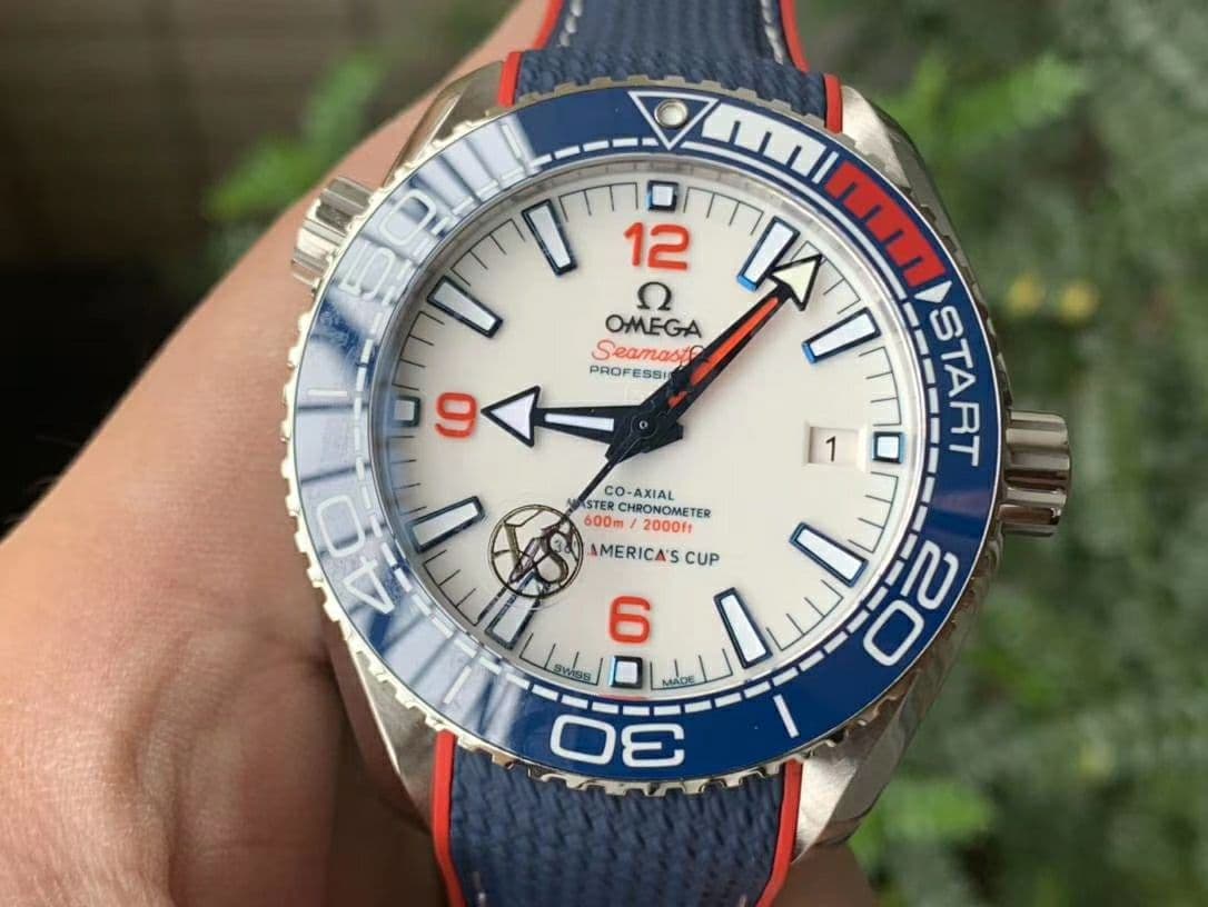 Planet Ocean 2021 America's Cup SS VSF 1:1 Best Edition White Dial on Blue Nylon Strap A8900 Super Clone Planet Ocean 2021 America's Cup SS VSF 1:1 Best Edition White Dial on Blue Nylon Strap A8900 Super Clone
