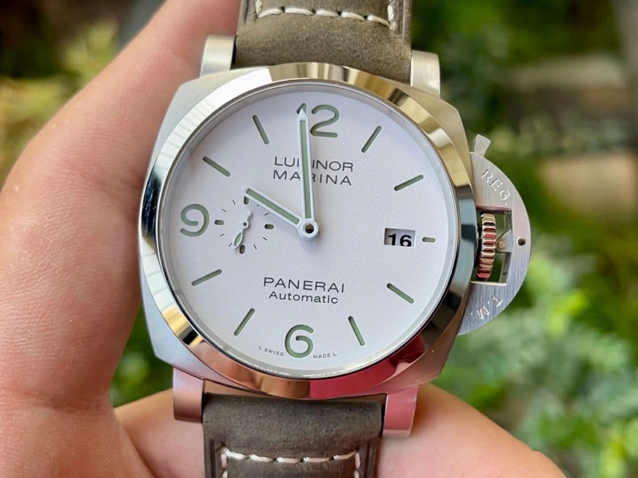PN1314LE - PAM 1314 Luminor Marina Auto 44mm SS/LE VSF P9010 PN1314LE - PAM 1314 Luminor Marina Auto 44mm SS/LE VSF P9010