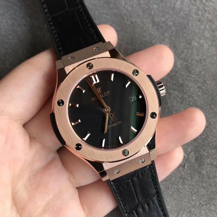 Classic Fusion 38mm RG JJF 1:1 Best Edition Black Dial on Black Gummy Strap A2892 V2 Classic Fusion 38mm RG JJF 1:1 Best Edition Black Dial on Black Gummy Strap A2892 V2