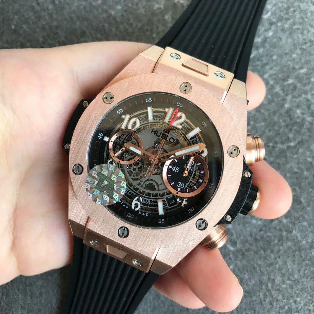 Big Bang Unico 45.5mm SS Ceramic Bezel Skeletonal Dial on Black Rubber Strap HUB1220 Big Bang Unico 45.5mm SS Ceramic Bezel Skeletonal Dial on Black Rubber Strap HUB1220