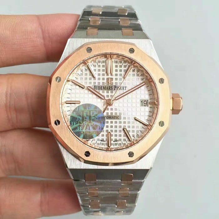 Royal Oak 15400 RG/SS White OMF 1:1 MY9015 Mod 3120 Royal Oak 15400 RG/SS White OMF 1:1 MY9015 Mod 3120