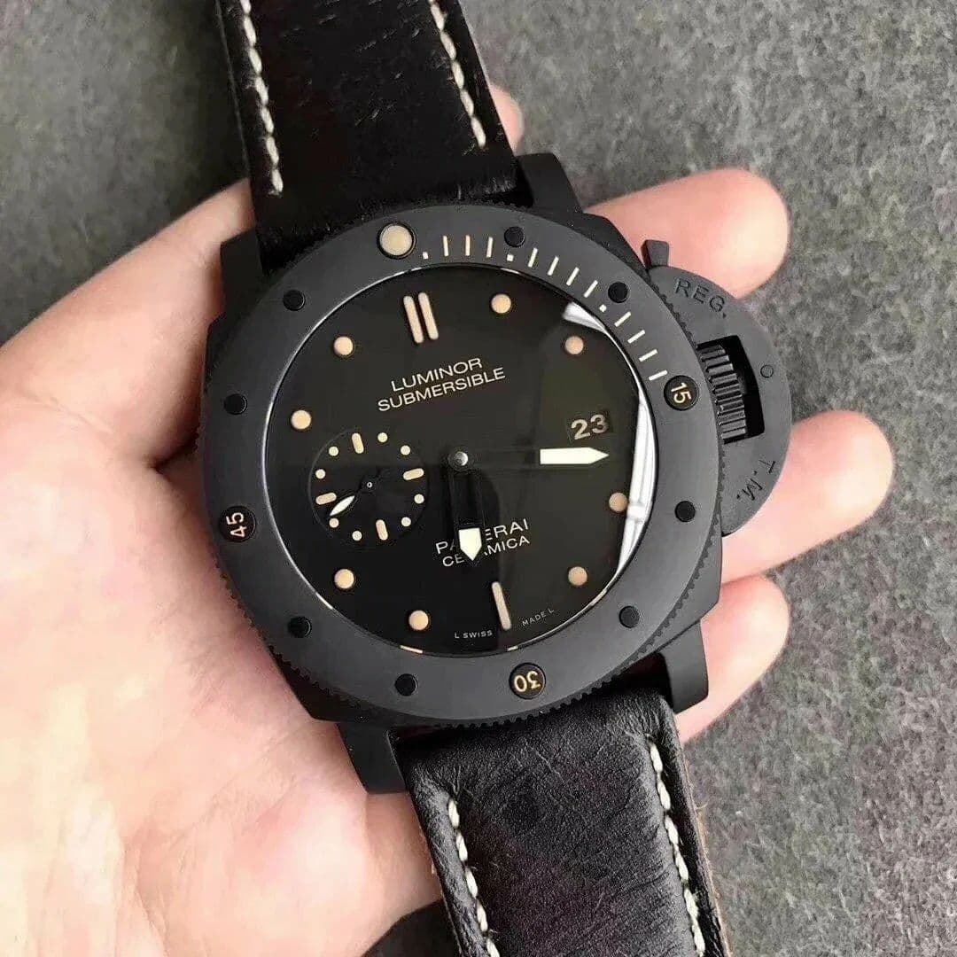 PAM968 VSF 1:1 Best Edition Black Ceramic Bezel and Dial on Black Calfskin Strap P.9010 Clone PAM968 VSF 1:1 Best Edition Black Ceramic Bezel and Dial on Black Calfskin Strap P.9010 Clone