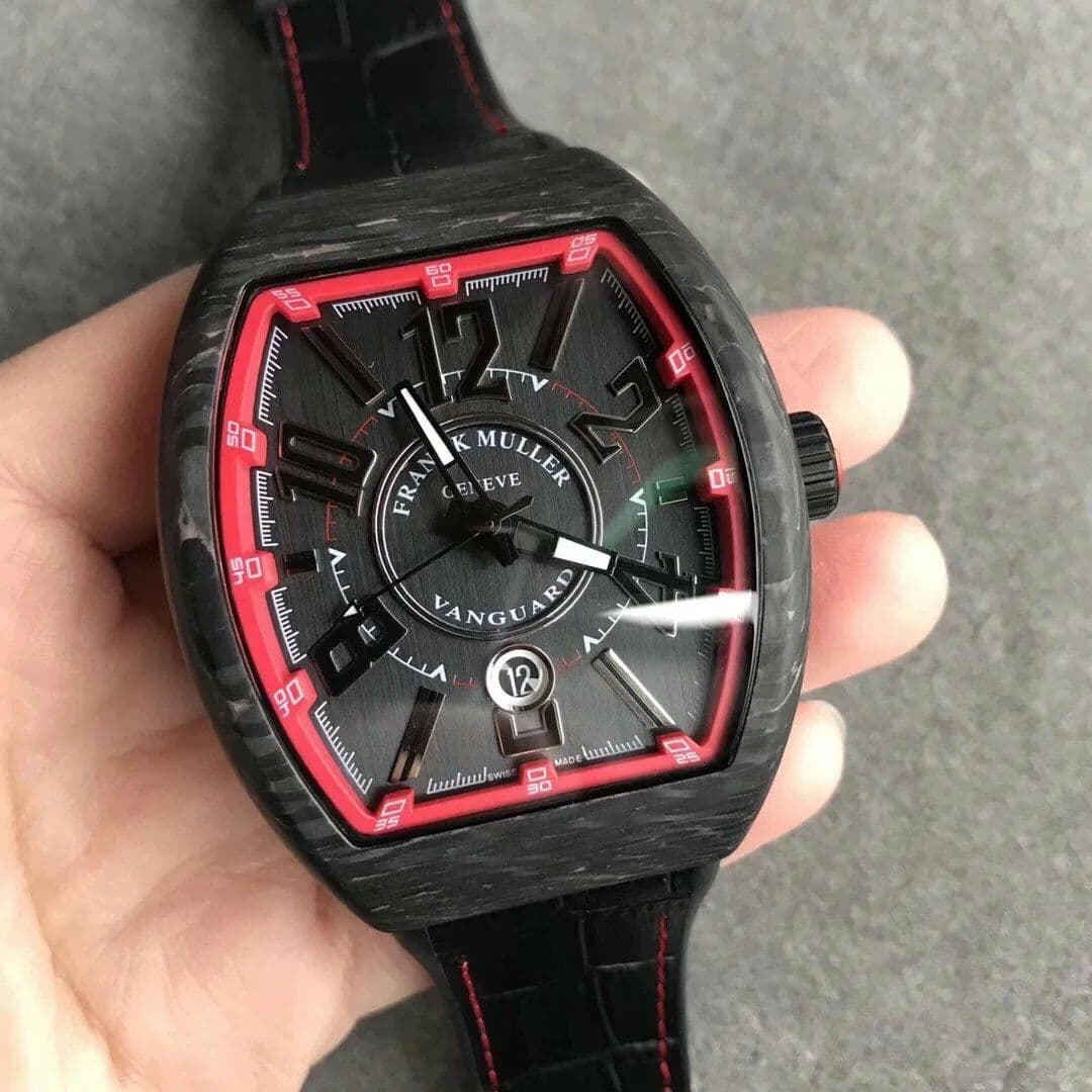 Vanguard Automatic Carbon Black/Red Carbon Dial on Black Nylon/Rubber Strap NH35A Vanguard Automatic Carbon Black/Red Carbon Dial on Black Nylon/Rubber Strap NH35A