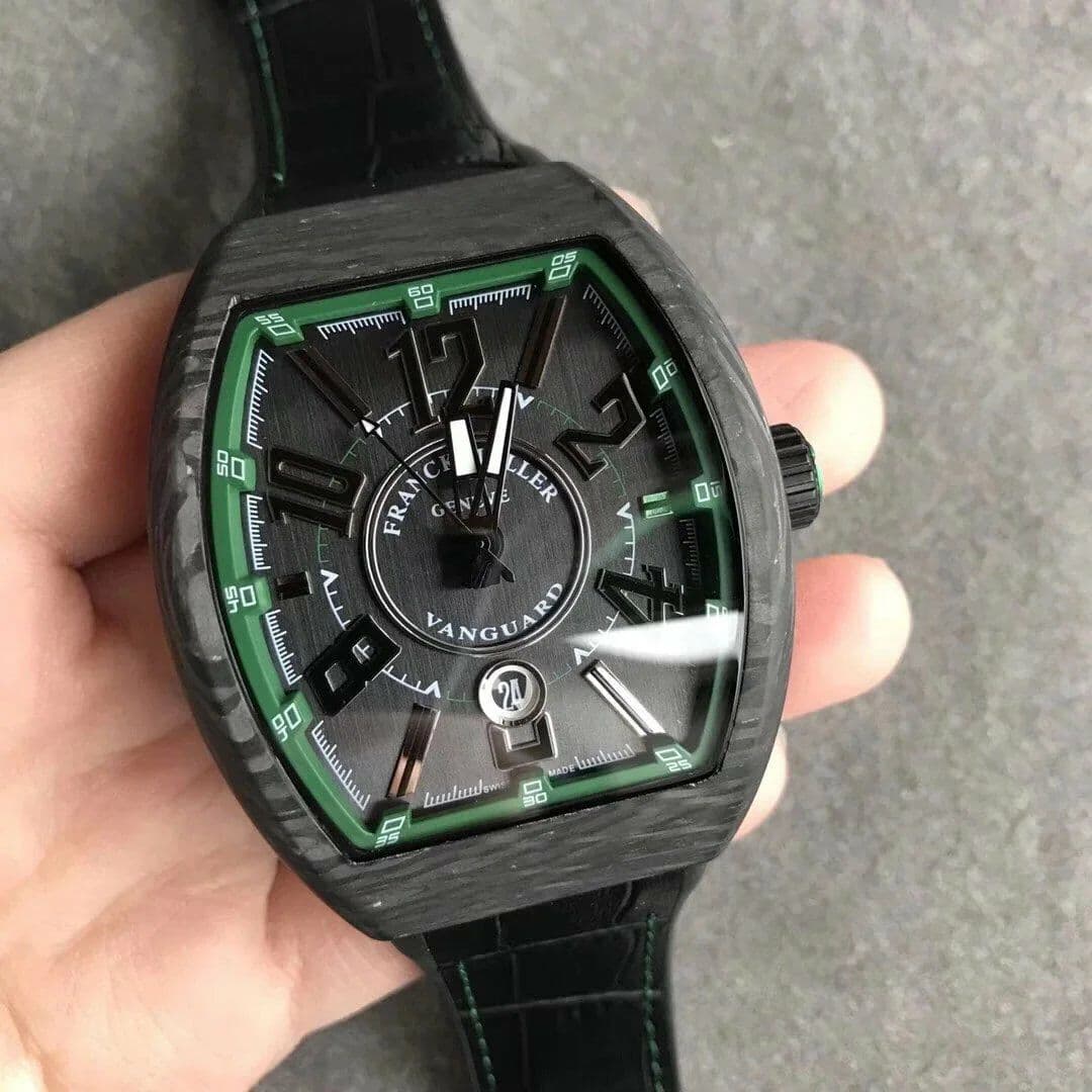 Vanguard Automatic Carbon Black/Green Carbon Dial on Black Nylon/Rubber Strap NH35A Vanguard Automatic Carbon Black/Green Carbon Dial on Black Nylon/Rubber Strap NH35A