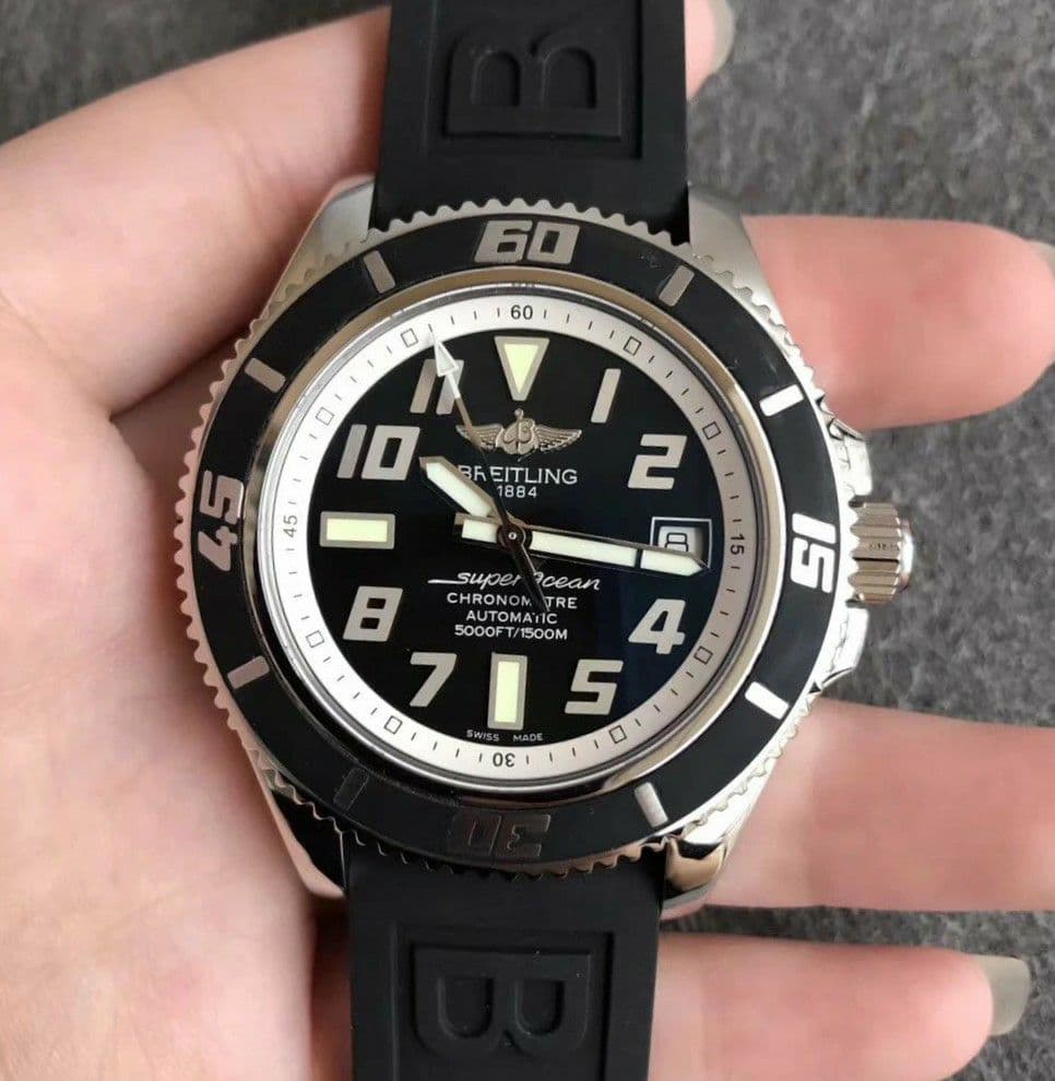 Breitling SuperOcean II 42mm SS/RU Black/Black ZF Asia 2836 Breitling SuperOcean II 42mm SS/RU Black/Black ZF Asia 2836