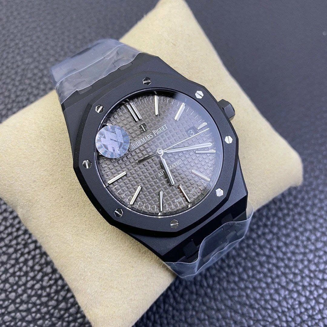 Royal Oak 41mm 15400 DLC ZF 1:1 Best Edition Gray Textured Dial on DLC Bracelet A3120 Royal Oak 41mm 15400 DLC ZF 1:1 Best Edition Gray Textured Dial on DLC Bracelet A3120