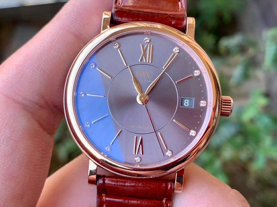 Portofino 37mm RG V7F 1:1 Best Edition Gray Dial on Deep Brown Leather Strap Portofino 37mm RG V7F 1:1 Best Edition Gray Dial on Deep Brown Leather Strap