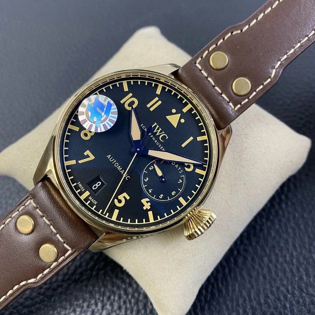 Big Pilot IW501005 Real Bronze 1:1 Best Edition Black Dial on Brown Leather Strap A52000 Big Pilot IW501005 Real Bronze 1:1 Best Edition Black Dial on Brown Leather Strap A52000