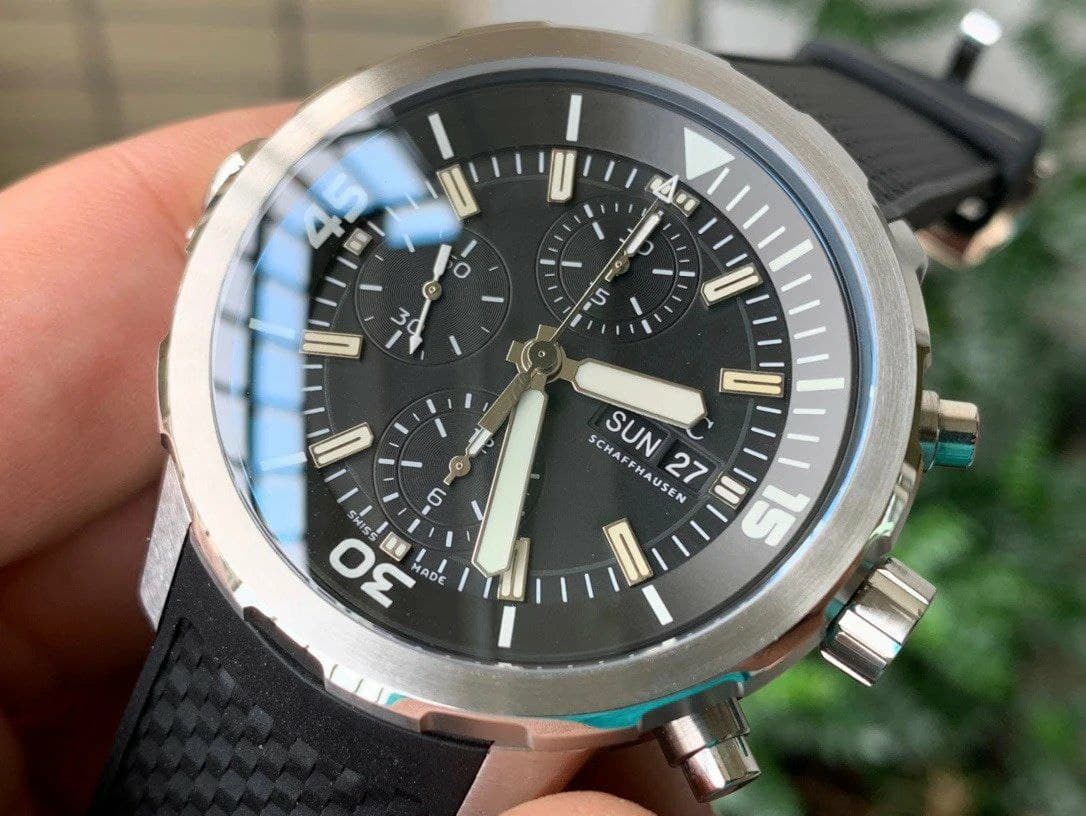 Aquatimer Chrono SS IW379503 1:1 Best Edition Black Dial on Black Rubber Strap Aquatimer Chrono SS IW379503 1:1 Best Edition Black Dial on Black Rubber Strap