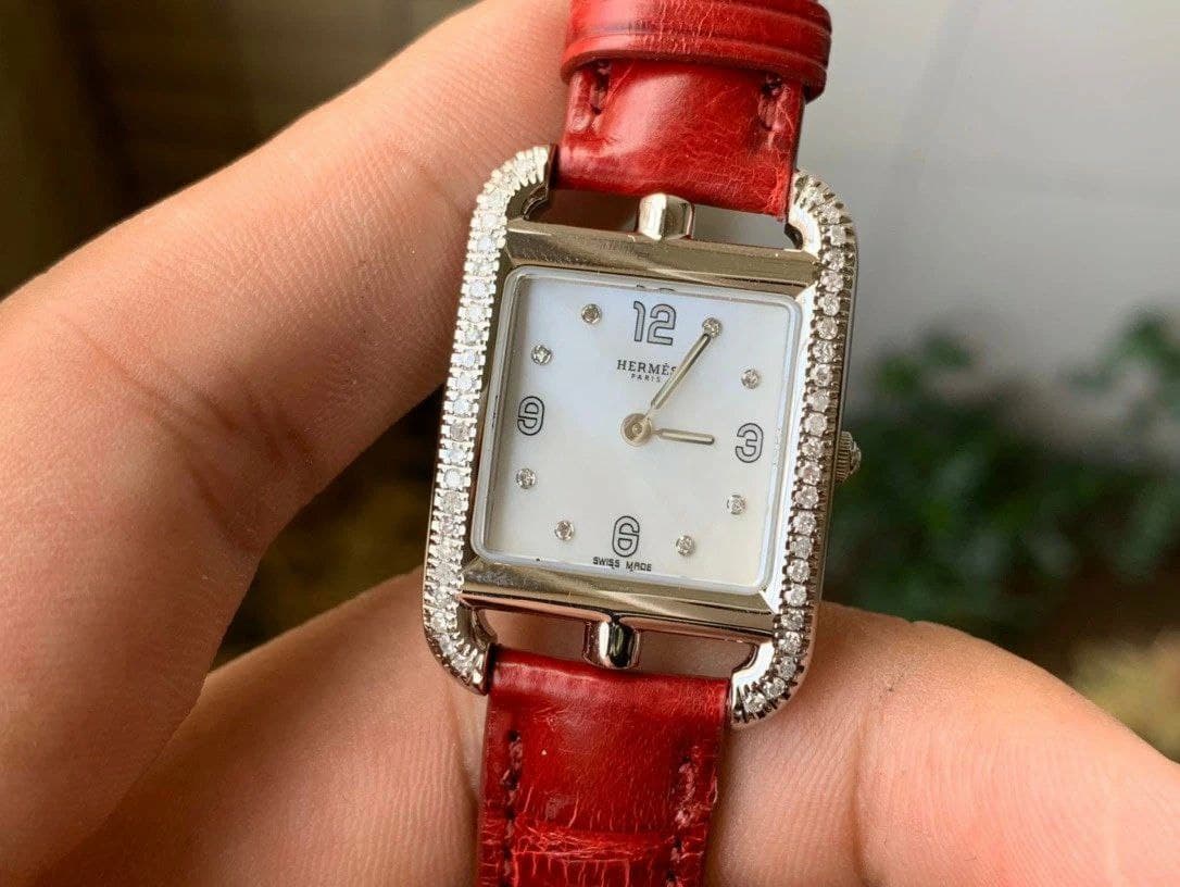 Hermes Cape Cod Ladies RG/LE MOP White Swiss Quartz Hermes Cape Cod Ladies RG/LE MOP White Swiss Quartz