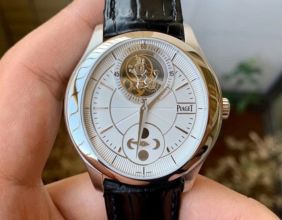 Piaget Gouverneur Tourbillon SS OXF Best Edition White Dial on Black Leather Strap Piaget Gouverneur Tourbillon SS OXF Best Edition White Dial on Black Leather Strap