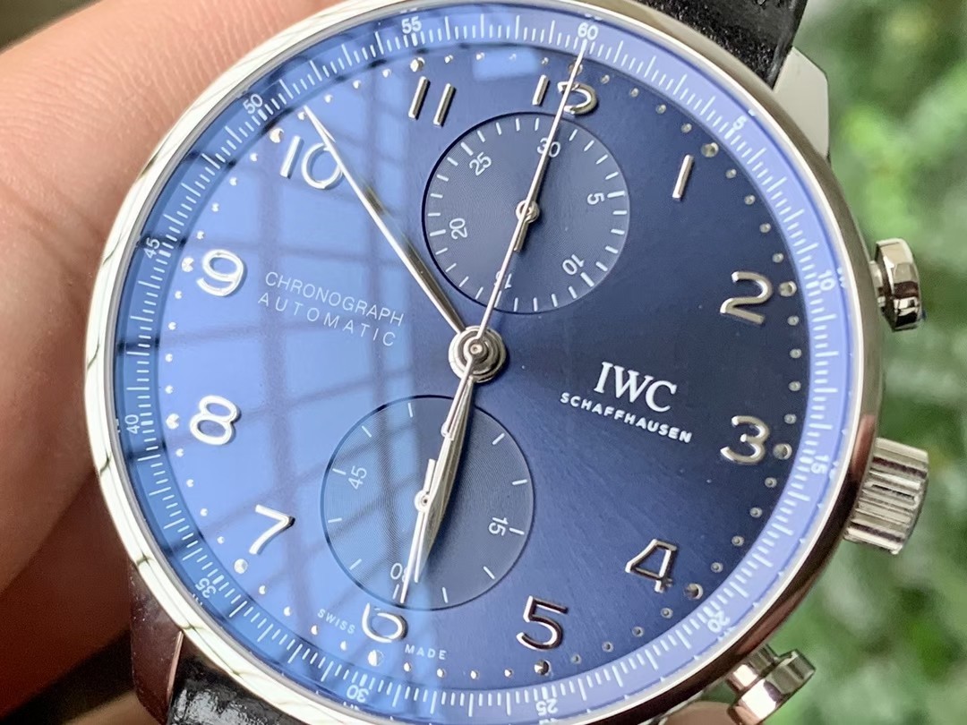 PORTUGUESE CHRONO IW371606 ZF 1:1 BEST EDITION BLUE DIAL ON BLACK LEATHER STRAP A69355 PORTUGUESE CHRONO IW371606 ZF 1:1 BEST EDITION BLUE DIAL ON BLACK LEATHER STRAP A69355