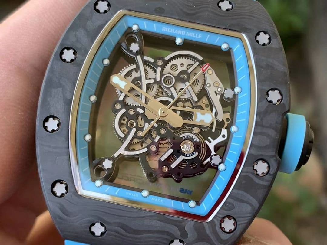 RM055 NTPT KVF Best Edition Skeleton Dial Gold on White Rubber Strap MIYOTA8215 V3 RM055 NTPT KVF Best Edition Skeleton Dial Gold on White Rubber Strap MIYOTA8215 V3