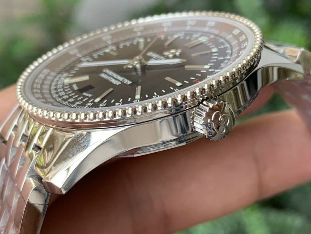 Navitimer 1 SS 38mm TF 1:1 Best Edition Black Bezel Black Dial on SS Bracelet A2824 Navitimer 1 SS 38mm TF 1:1 Best Edition Black Bezel Black Dial on SS Bracelet A2824