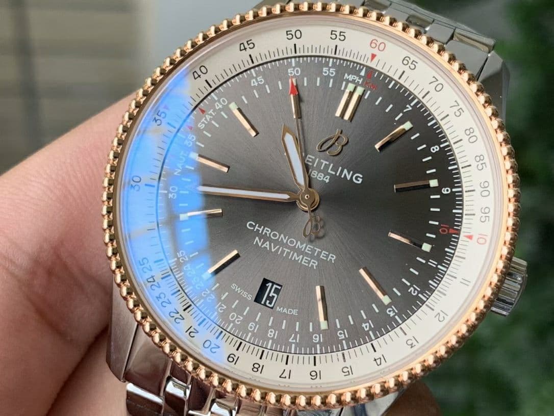 Navitimer 1 SS 38mm TF 1:1 Best Edition White Bezel Grey Dial on SS Bracelet A2824 Navitimer 1 SS 38mm TF 1:1 Best Edition White Bezel Grey Dial on SS Bracelet A2824