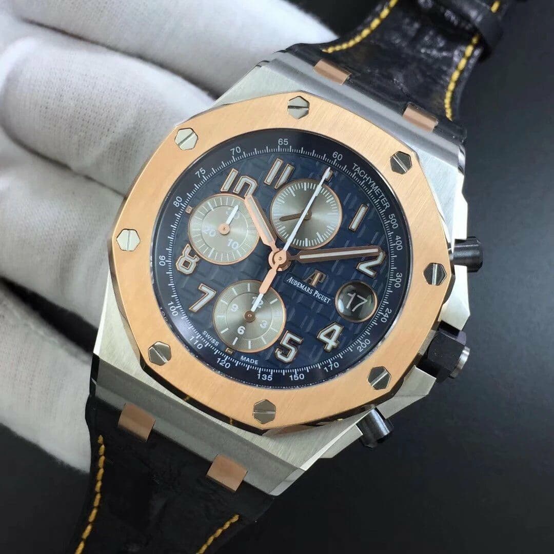 Royal Oak Offshore Bucherer JF Best Edition Two Tone Blue Dial on Black Leather Strap A3126 Royal Oak Offshore Bucherer JF Best Edition Two Tone Blue Dial on Black Leather Strap A3126