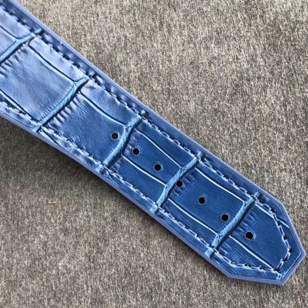 Big Bang 44mm SS Blue Dial Diamond Bezel on Blue Leather Strap HUB4104 Big Bang 44mm SS Blue Dial Diamond Bezel on Blue Leather Strap HUB4104