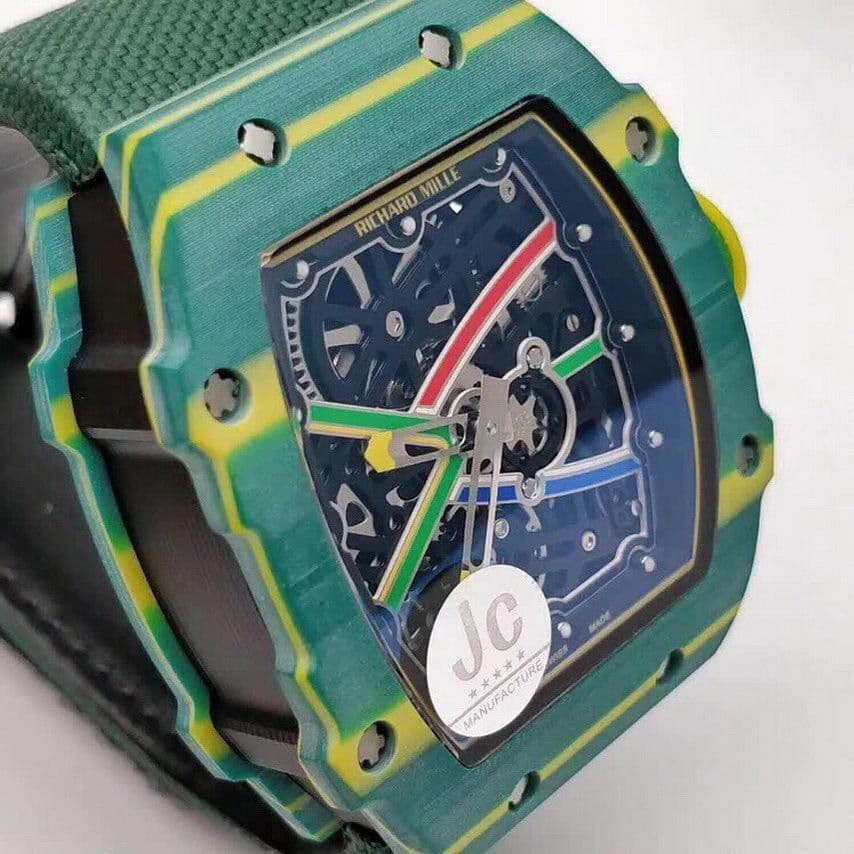 RM 67-02 Sprint Skeleton Dial on Green Nylon Strap 6T51 RM 67-02 Sprint Skeleton Dial on Green Nylon Strap 6T51