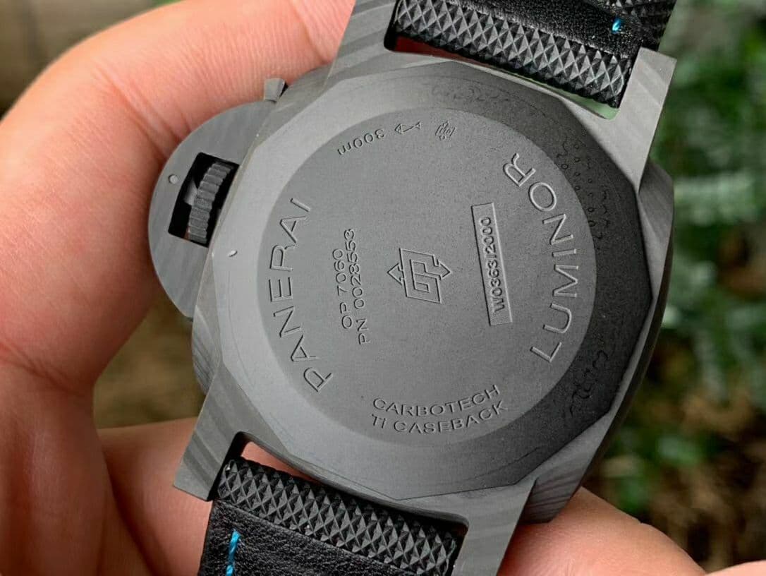 PAM1661 Carbotech VSF 1:1 Best Edition on Black Kevlar Composite Strap P.9010 Clone PAM1661 Carbotech VSF 1:1 Best Edition on Black Kevlar Composite Strap P.9010 Clone