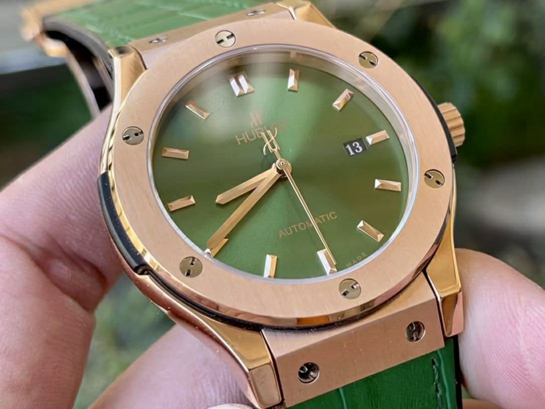 Classic Fusion 45mm SS HBF 1:1 Best Edition Green Dial on Green Gummy Strap A2892 Classic Fusion 45mm SS HBF 1:1 Best Edition Green Dial on Green Gummy Strap A2892