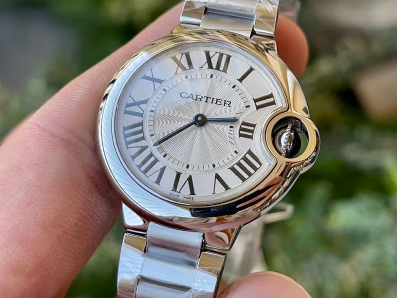 Ballon Bleu 33mm SS AF 1:1 Best Edition White Textured Dial on SS Bracelet Jap Quartz Ballon Bleu 33mm SS AF 1:1 Best Edition White Textured Dial on SS Bracelet Jap Quartz