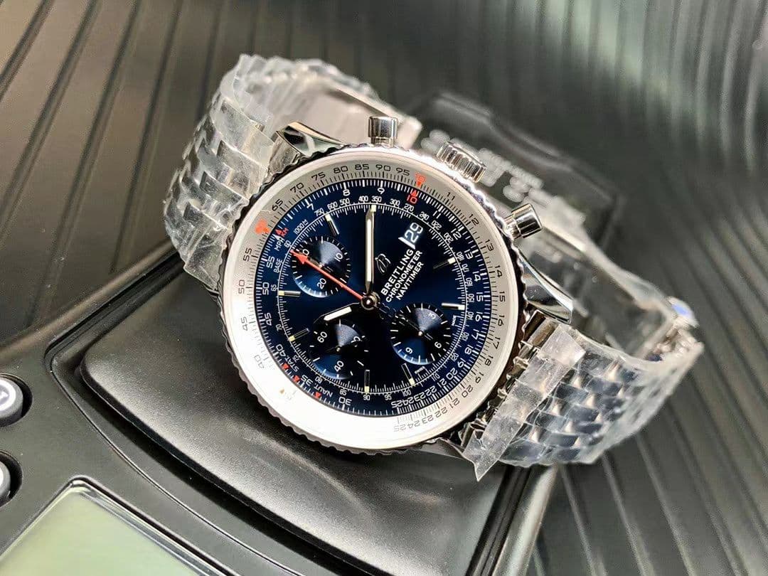 Breitling Navitimer Chronograph 41 SS/SS Blue KOR 7750 Breitling Navitimer Chronograph 41 SS/SS Blue KOR 7750