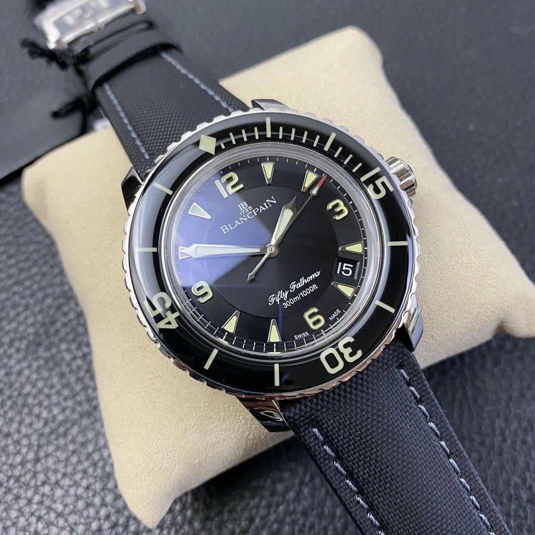 Fifty Fathoms Black Titanium ZF 1:1 Best Edition Black Dial on Sail-canvas Strap A1315 Fifty Fathoms Black Titanium ZF 1:1 Best Edition Black Dial on Sail-canvas Strap A1315